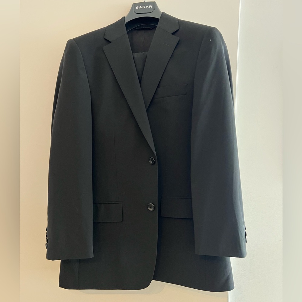 SARAR - Two Piece Suit - Black - 36R + 31/30 - Very High End! Made in Turkey